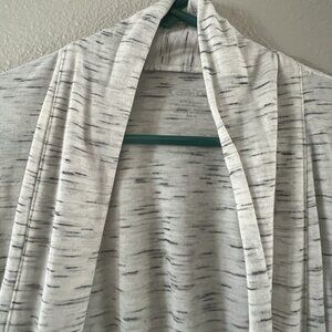 Calvin Klein Duster Jacket White w/gray